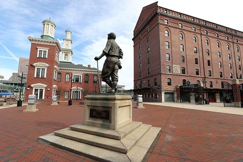 A statue of Babe Ruth outside Camden Yards in Baltimore