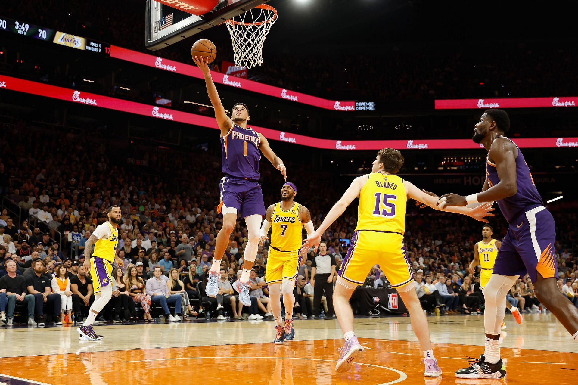 Devin Booker led the Phoenix Suns in eliminating the LA Lakers from playoff contention.