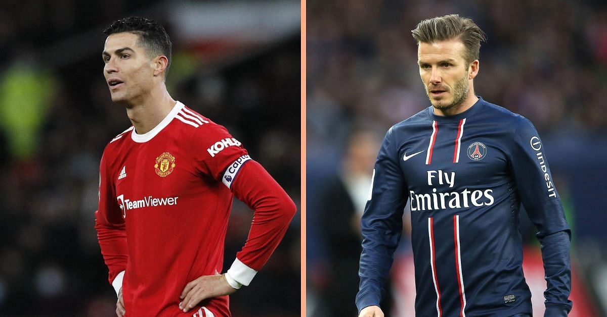 Cristiano Ronaldo (left) and David Beckham (right)