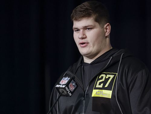 Tyler Linderbaum, OL, Iowa at the NFL Combine