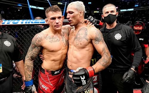 Dustin Poirier and Charles Oliveira (Image via @charlesdobronxs on Instagram)