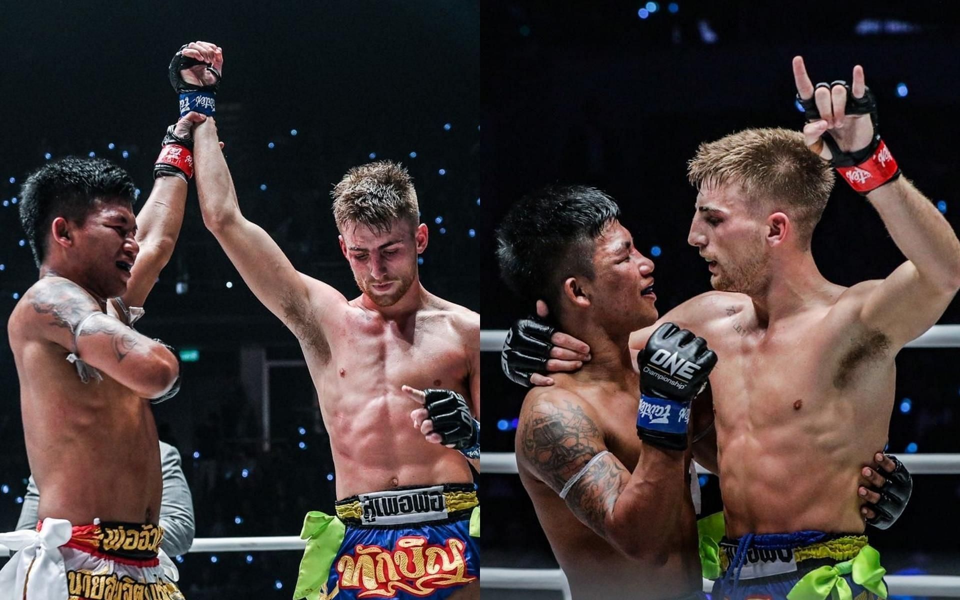 Rodtang Jitmuangnon (left) and Jonathan Haggerty (right) had one of the most intense and amazing rivalries in ONE Championship history. (Images courtesy of ONE Championship)