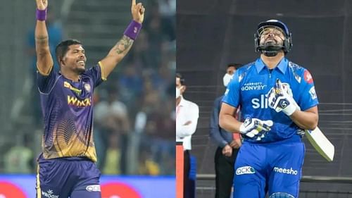 Umesh Yadav (L) set up Rohit Sharma brilliantly and didn't let the MI skipper score freely. (P.C.:iplt20.com)
