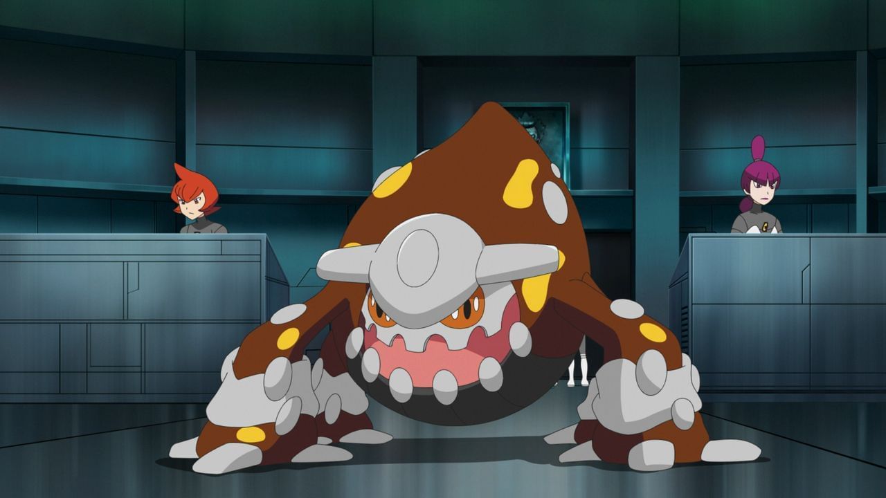 Heatran as it appears in the anime (Image via The Pokemon Company)