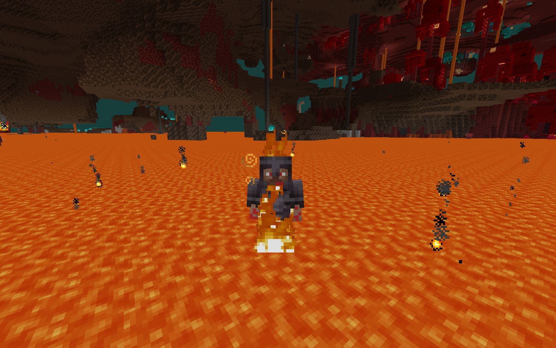 Immune to fire and lava (Image via Minecraft)