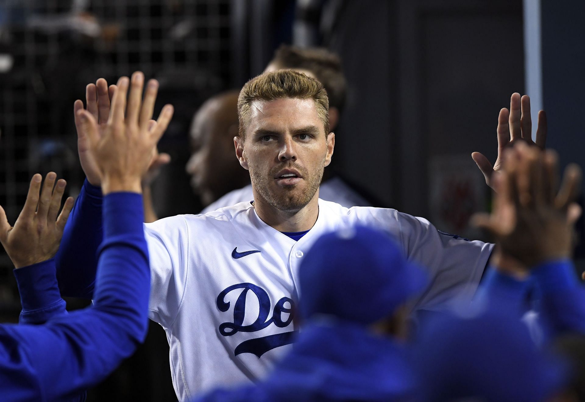 The man of the hour for the Dodgers, Freddie Freeman