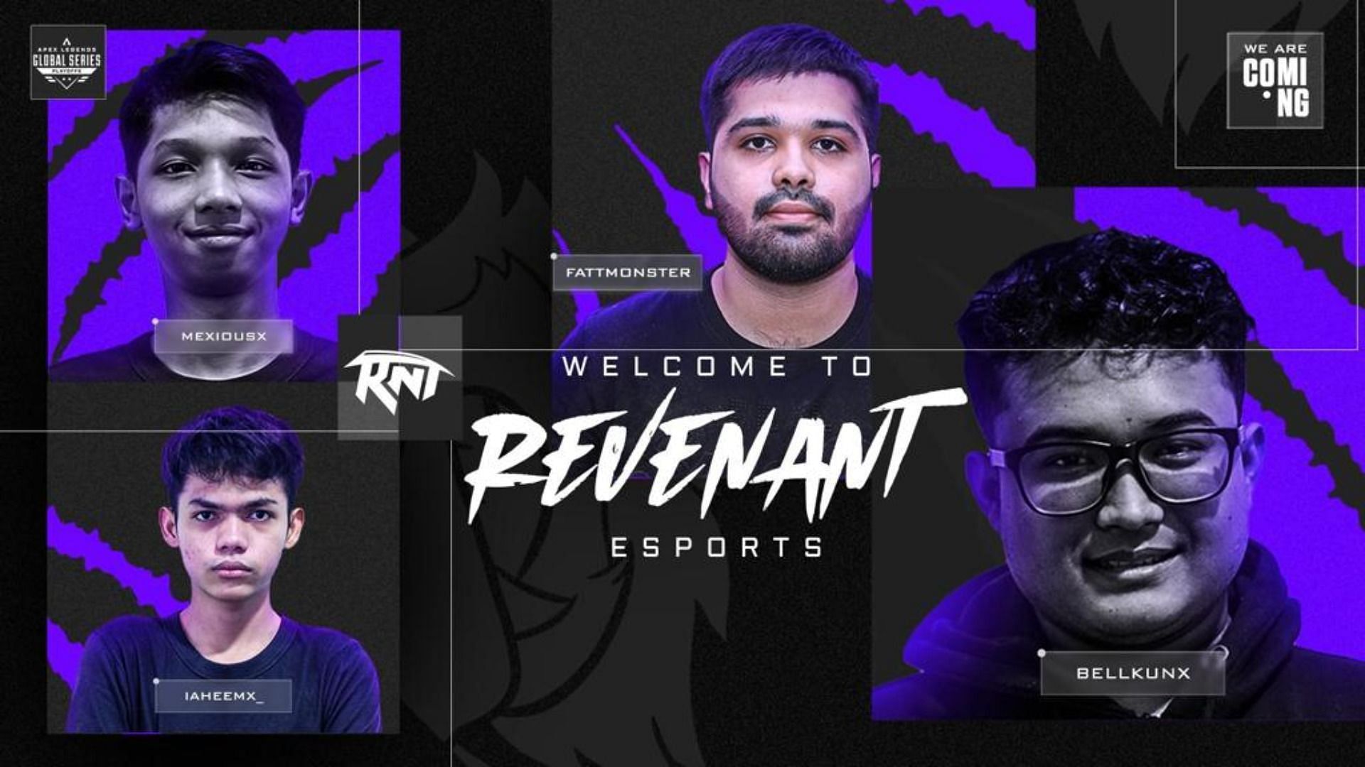 Revenant Esports Apex Legends roster (Image by Revenant Esports)