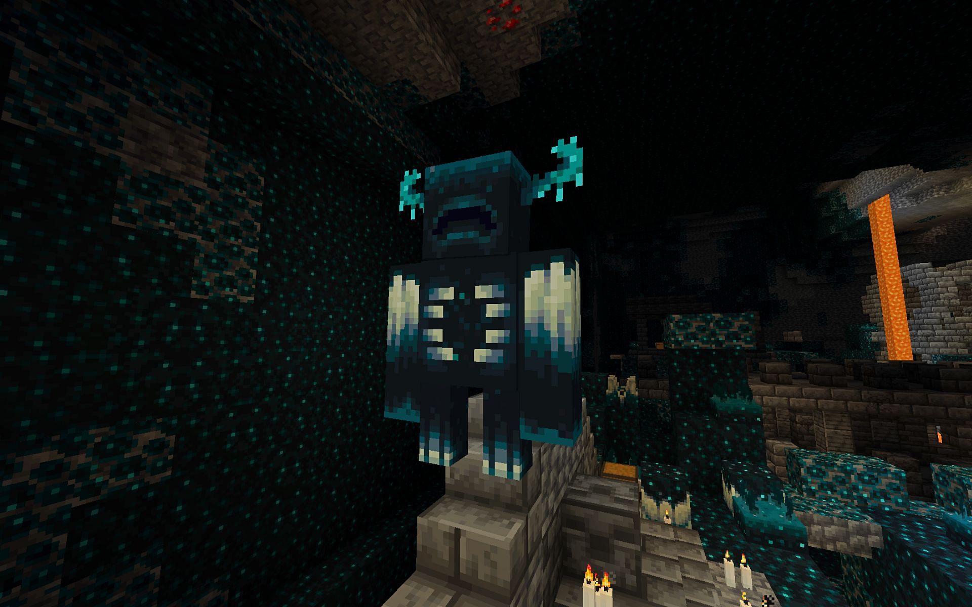 Warden in Ancient City (Image via Minecraft)