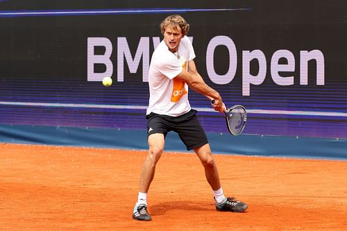 Top seed Alexander Zverev practicing ahead of the BMW Open by American Express 2022