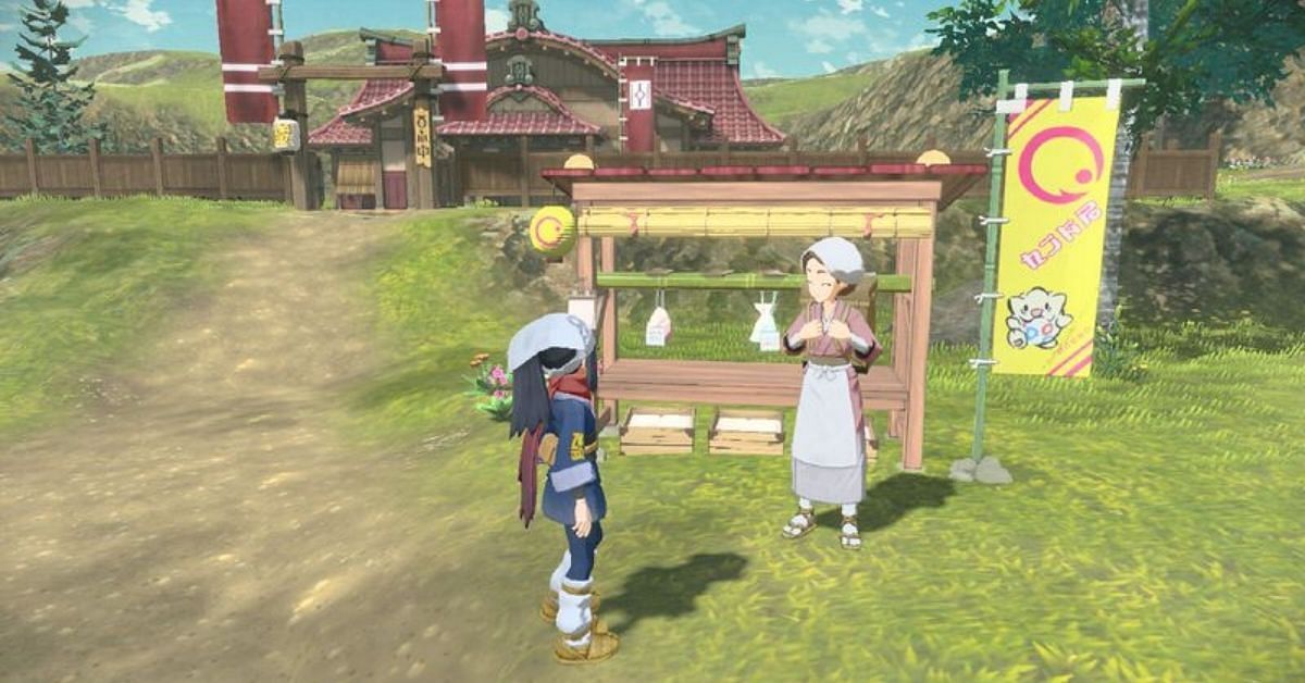 Trainers can talk to Simona to purchase a Linking Cord (Image via Game Freak)