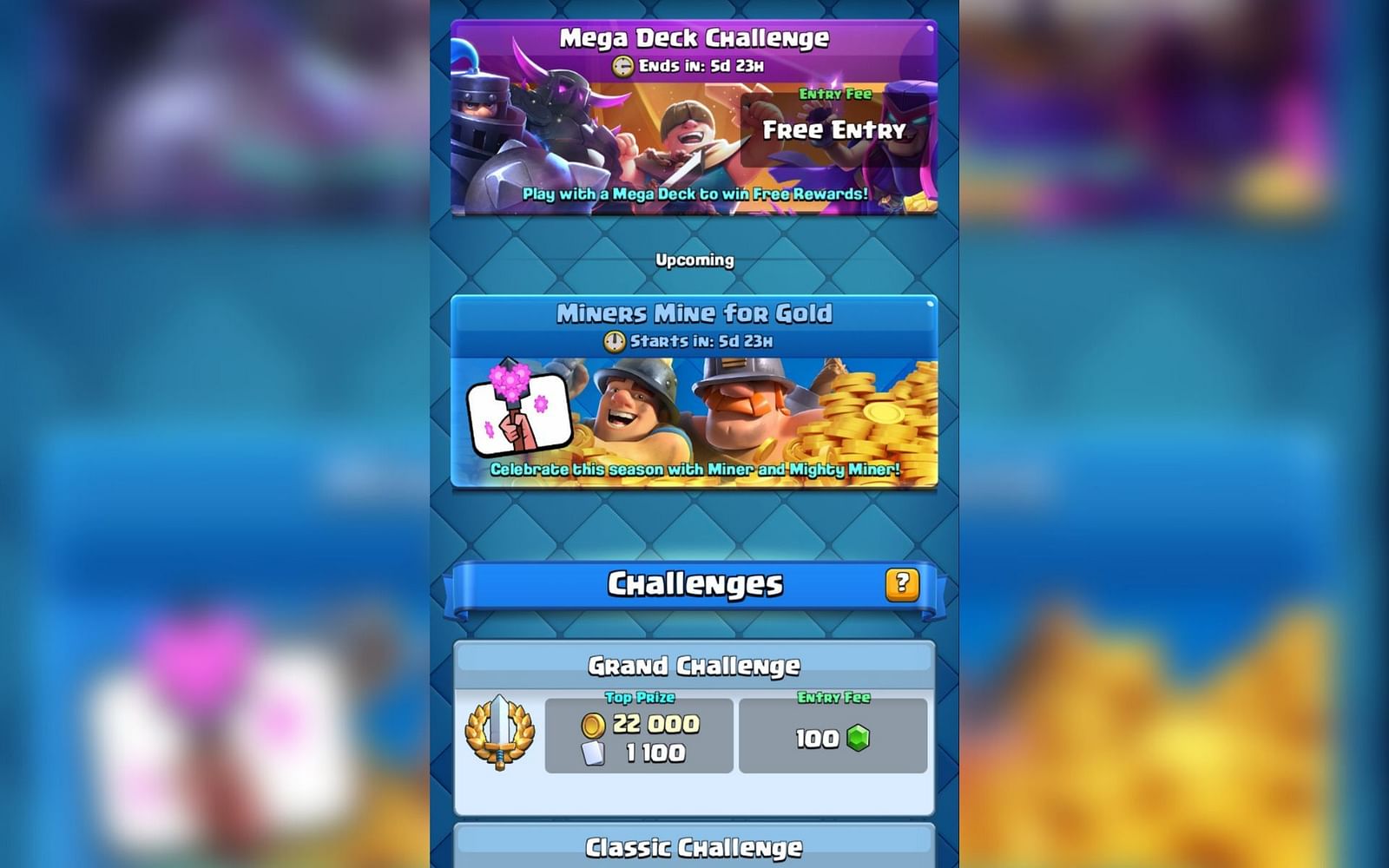 miner-mine-for-gold-challenge-in-clash-royale-information-rewards