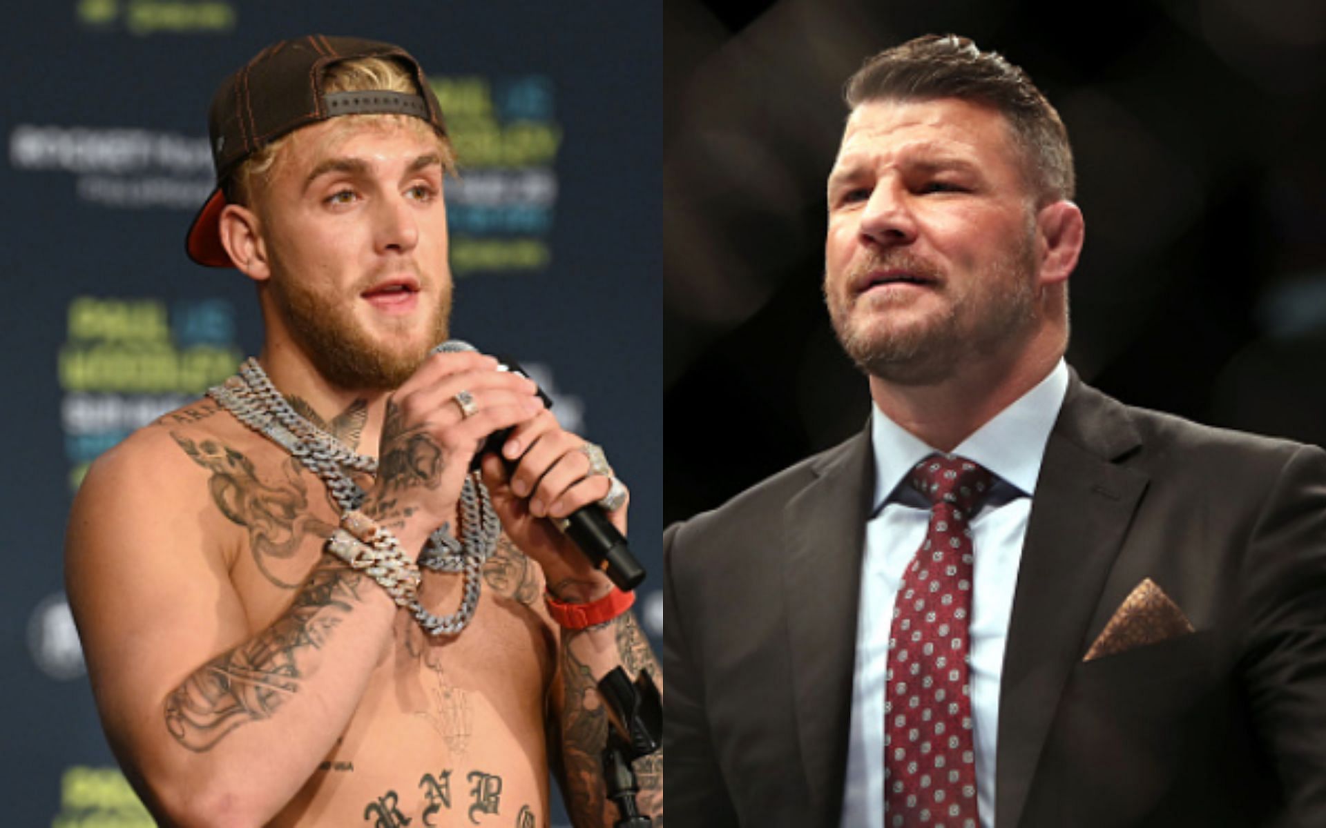 Jake Paul (left); Michael Bisping (right)