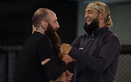 Watch: Khamzat Chimaev's friend and UFC fighter Guram Kutateladze yells tips at 'Borz' from cageside at UFC 273