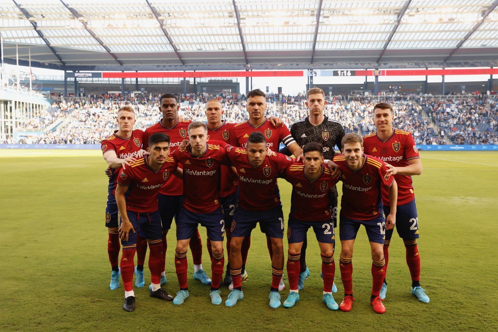 Real Salt Lake players pose for a team photo (cred: Real Salt Lake Twitter)