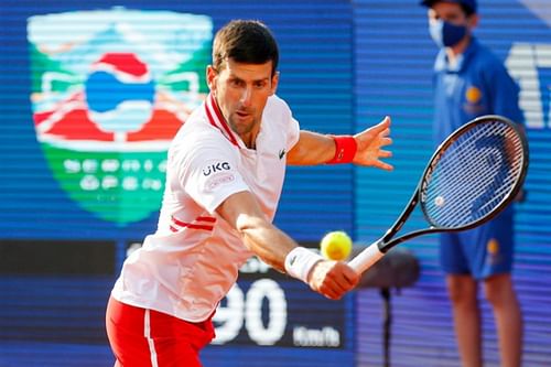 Djokovic in action at the Serbia Open - Image Courtesy: tennisworldusa.org