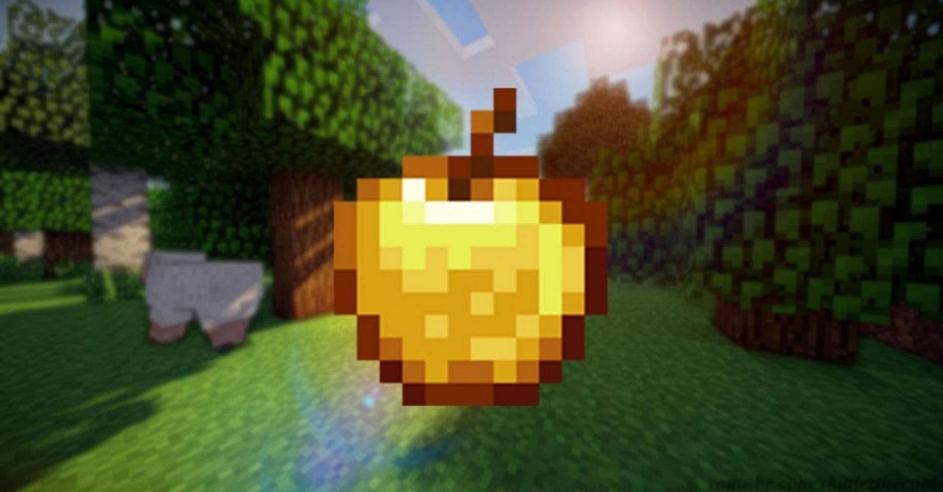 Golden apples yield extra benefits than ordinary foods (Image via Mojang)