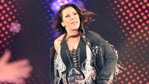 Mickie James at the 2022 Royal Rumble