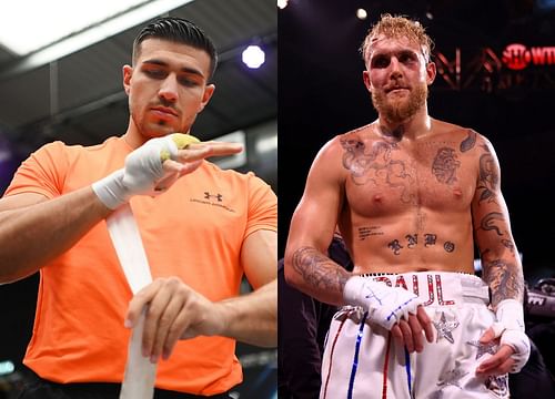 Tommy Fury (left), Jake Paul (right)