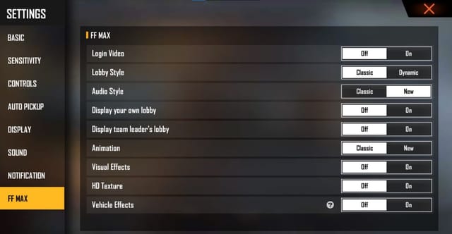 free fire ultra smooth setting