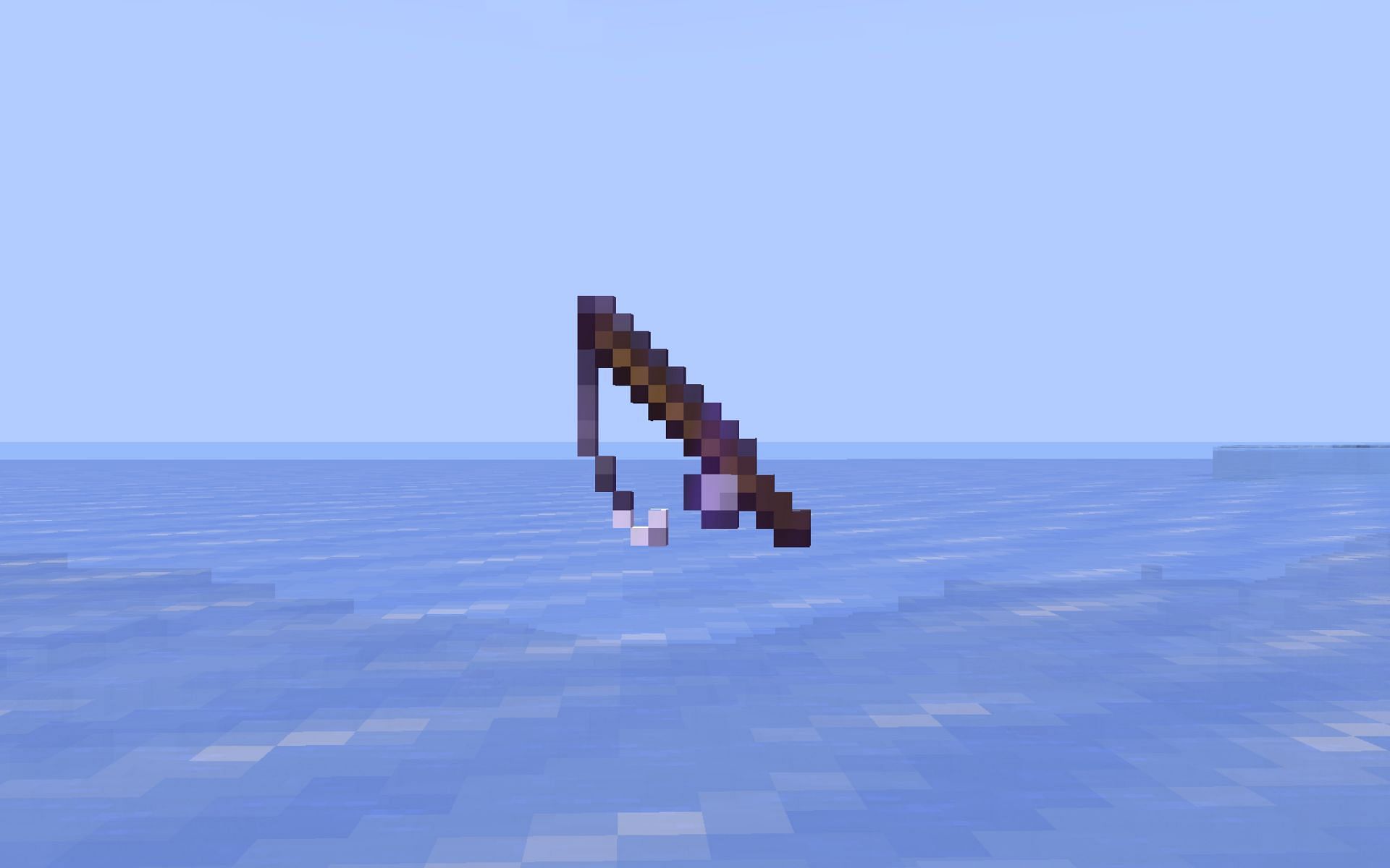 Enchanted fishing rod in Minecraft (Image via Mojang)