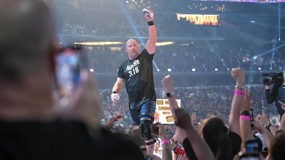 &quot;Stone Cold&quot; Steve Austin after his victory over Kevin Owens