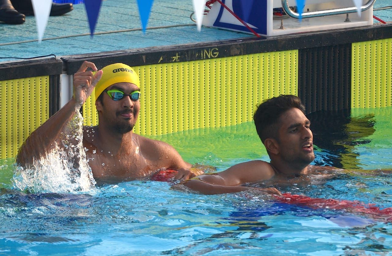 Swimmers Srihari Nataraj and Siva Sridhar. (PC: SAI Media)