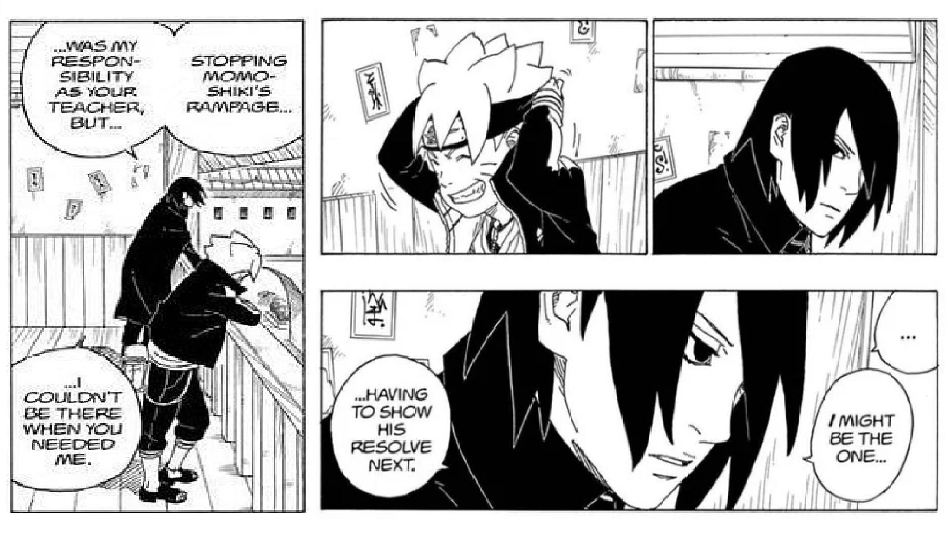 Boruto and Sasuke in chapter 69 (Image via Shueisha)