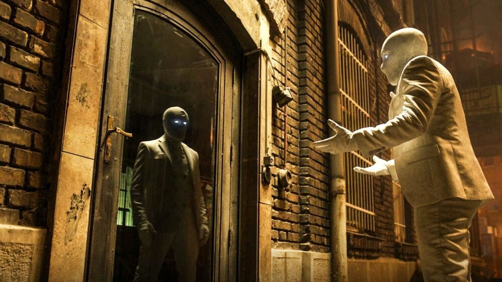 Still from Disney+&#039;s Moon Knight - Steven/Marc as Mr. Knight (Image via Disney+)