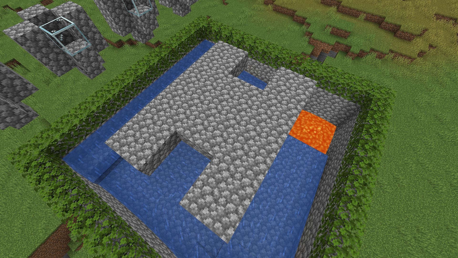 The platform the beds will eventually be placed on (Image via Minecraft)