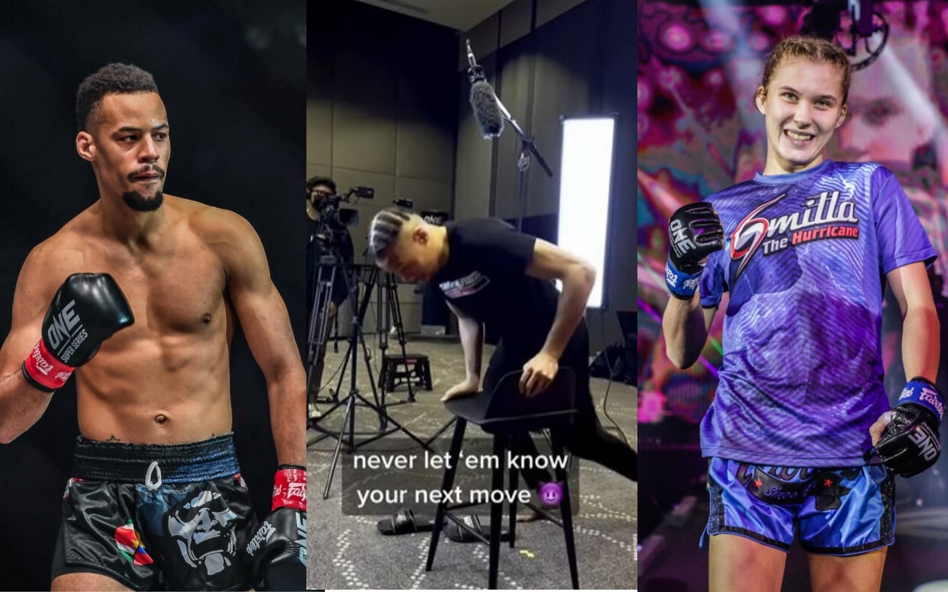 ONE Championshup 156 stars Regian Eersel (left) and Smilla Sundell (right) took part in the TikTok challenge &quot;never let &#039;em know your next move&quot;. (Images courtesy of ONE Championship)