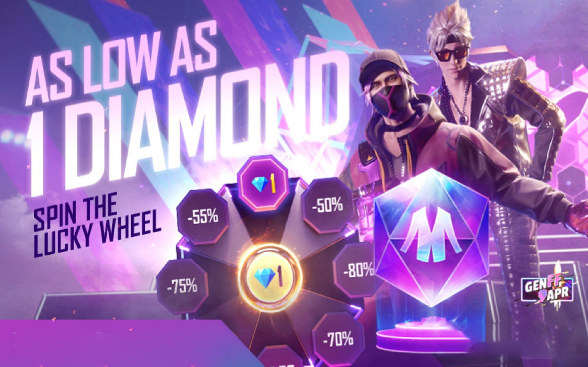 Lucky Wheel event in Free Fire allows players to claim one item at a discount (Image via Garena)