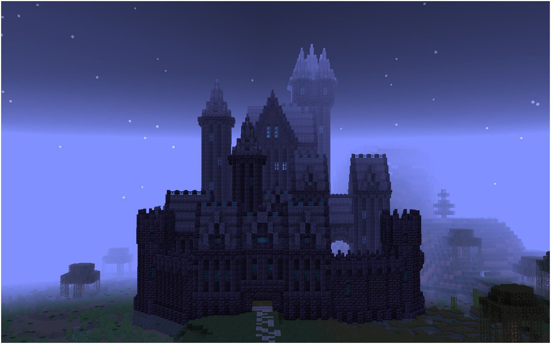 minecraft castle tower roof