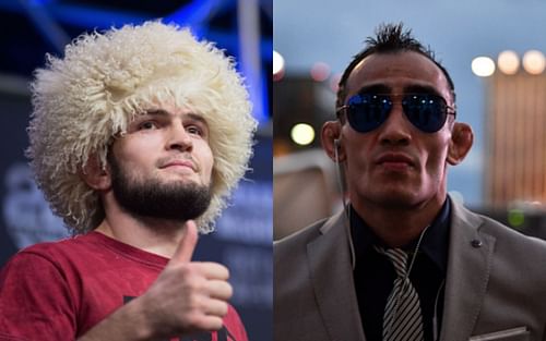 Khabib Nurmagomedov (left); Tony Ferguson (right)