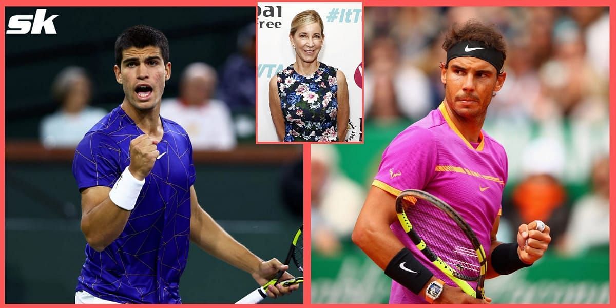 Chris Evert [inset] believes Carlos Alcaraz [left] is the &quot;heir&quot; to the 21-time Major champion