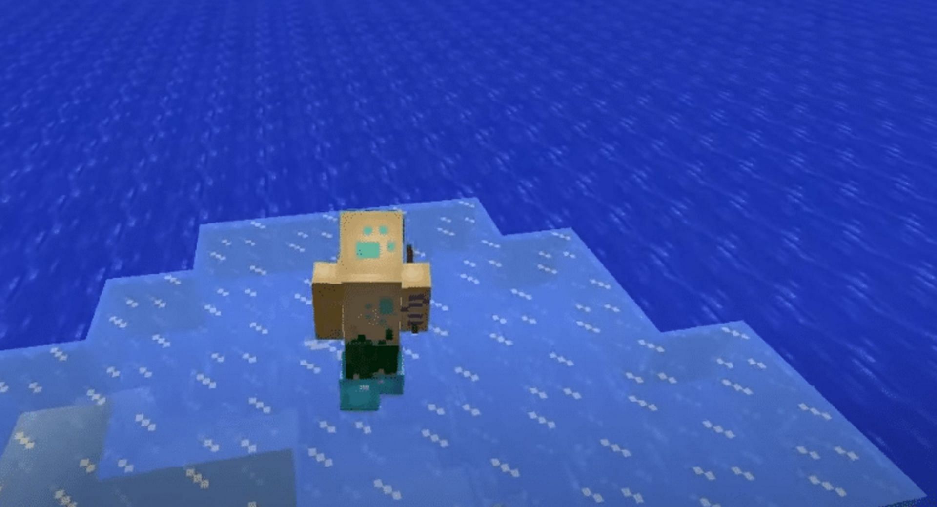 Frost Walker makes crossing bodies of water a breeze (Image via Mojang)