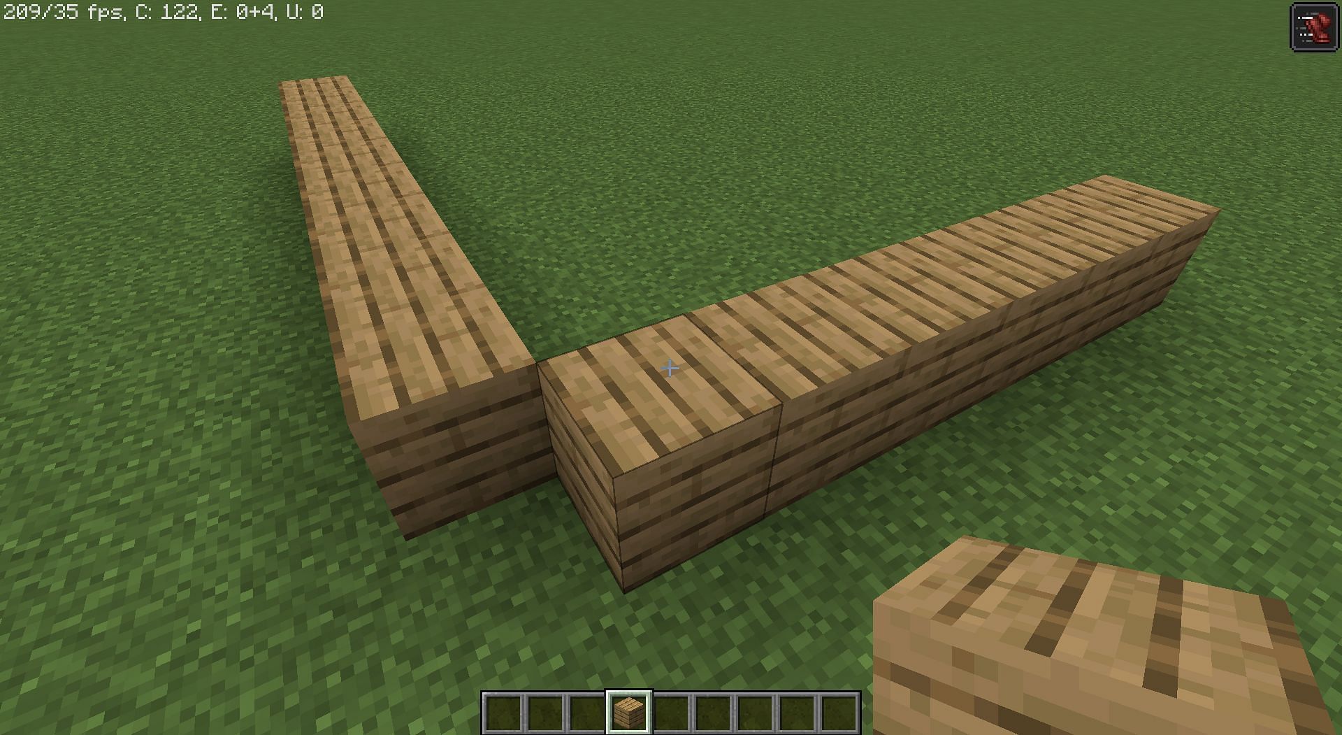 Calculate the dimensions of the build constantly to avoid mistakes (Image via Minecraft)