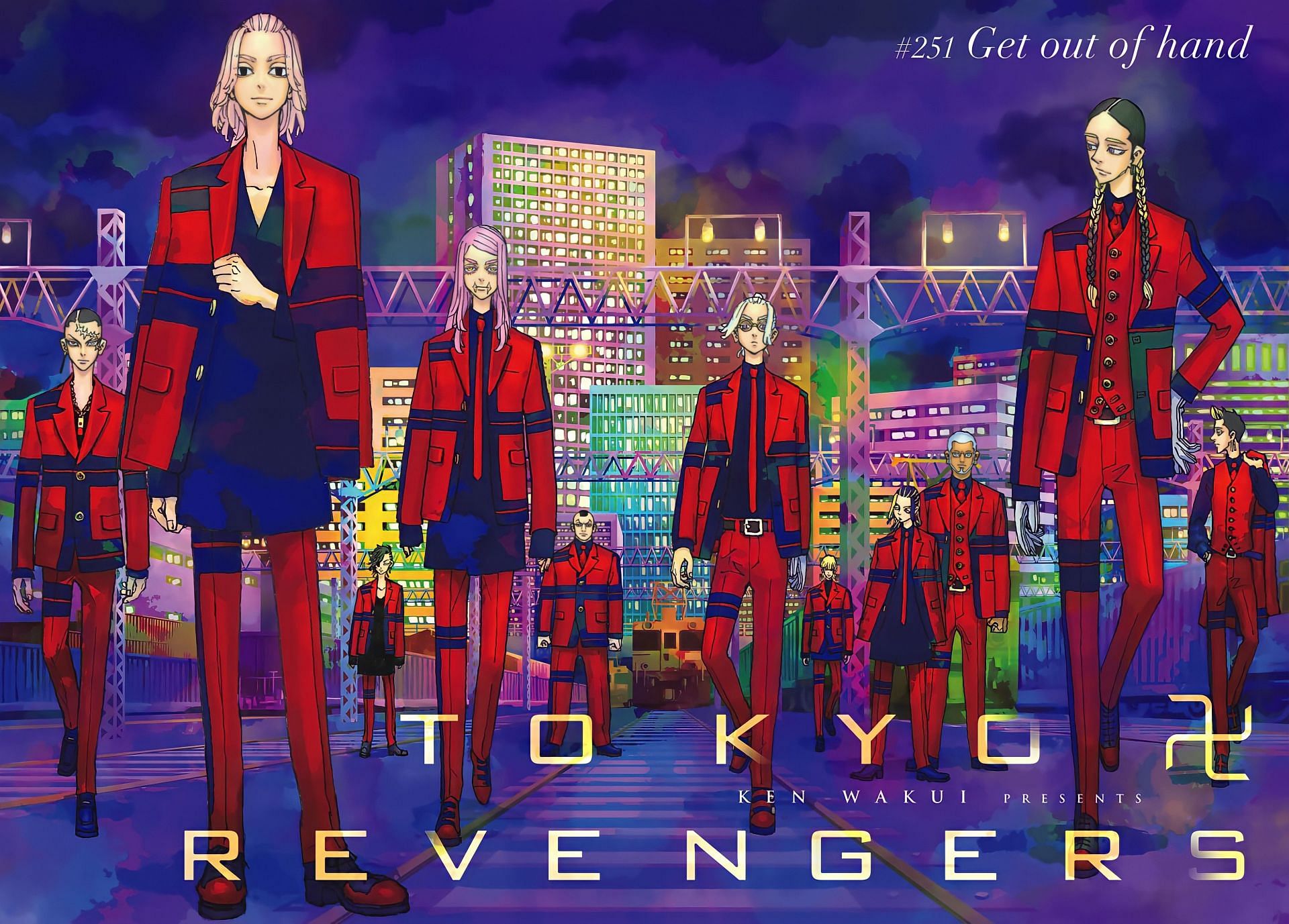 Kantou Manji Gang on Tokyo Revengers chapter 251 color page (Image via Kodansha)