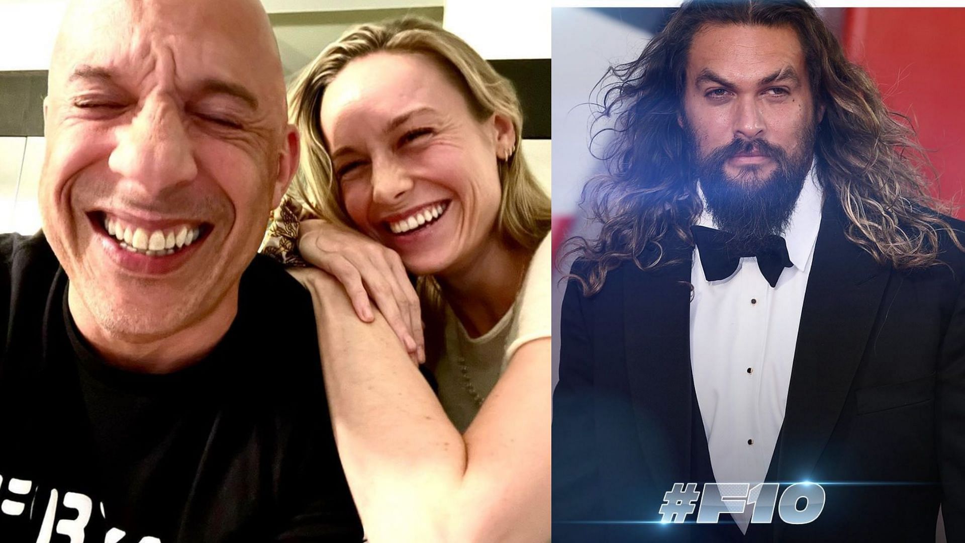 Captain Marvel&#039;s Brie Larson and Aquaman&#039;s Jason Momoa join the upcoming Fast 10 ensemble (Image via @vindiesel and @thefastsaga/Instagram)