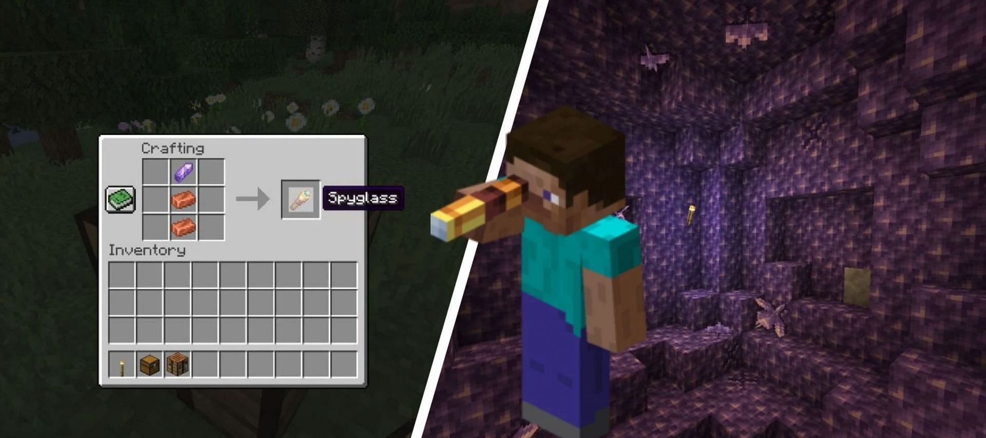 Spyglasses can be used to view objects over range (Image via Mojang)