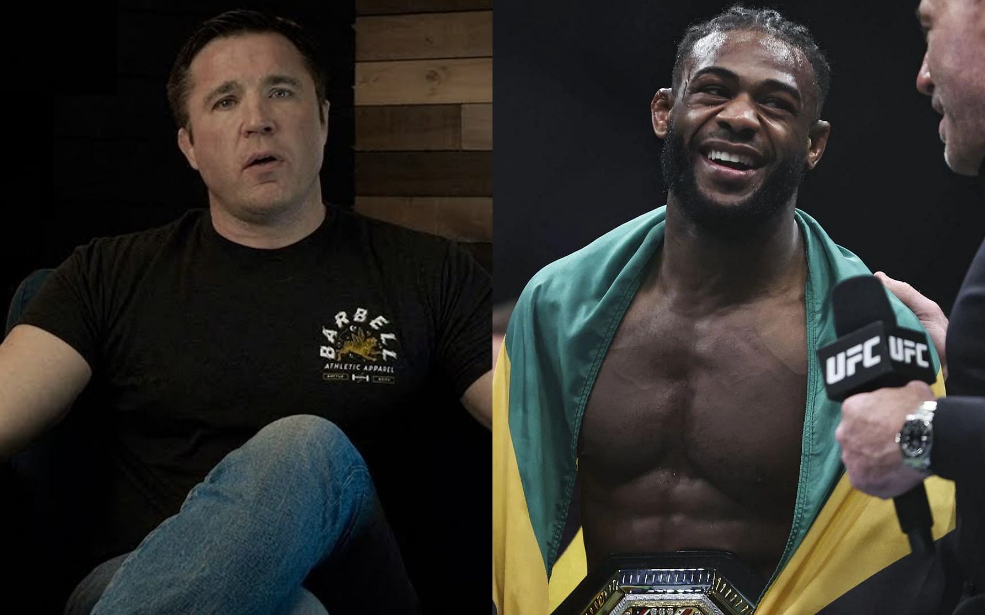 Chael Sonnen (left) and Aljamain Sterling (right) [Left photo via YouTube.com]