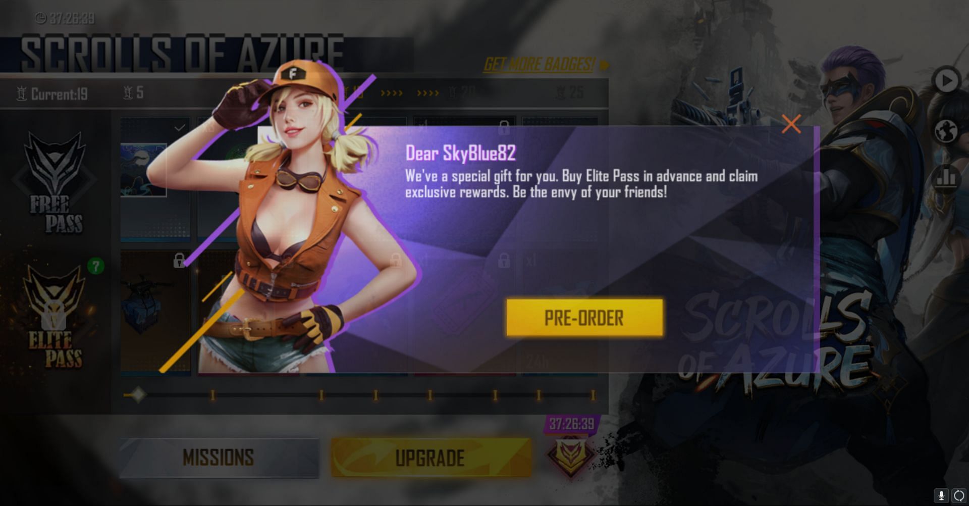 Hit the &#039;&#039;Pre-Order&#039; button to reach the specific section of pre-order (Image via Garena)