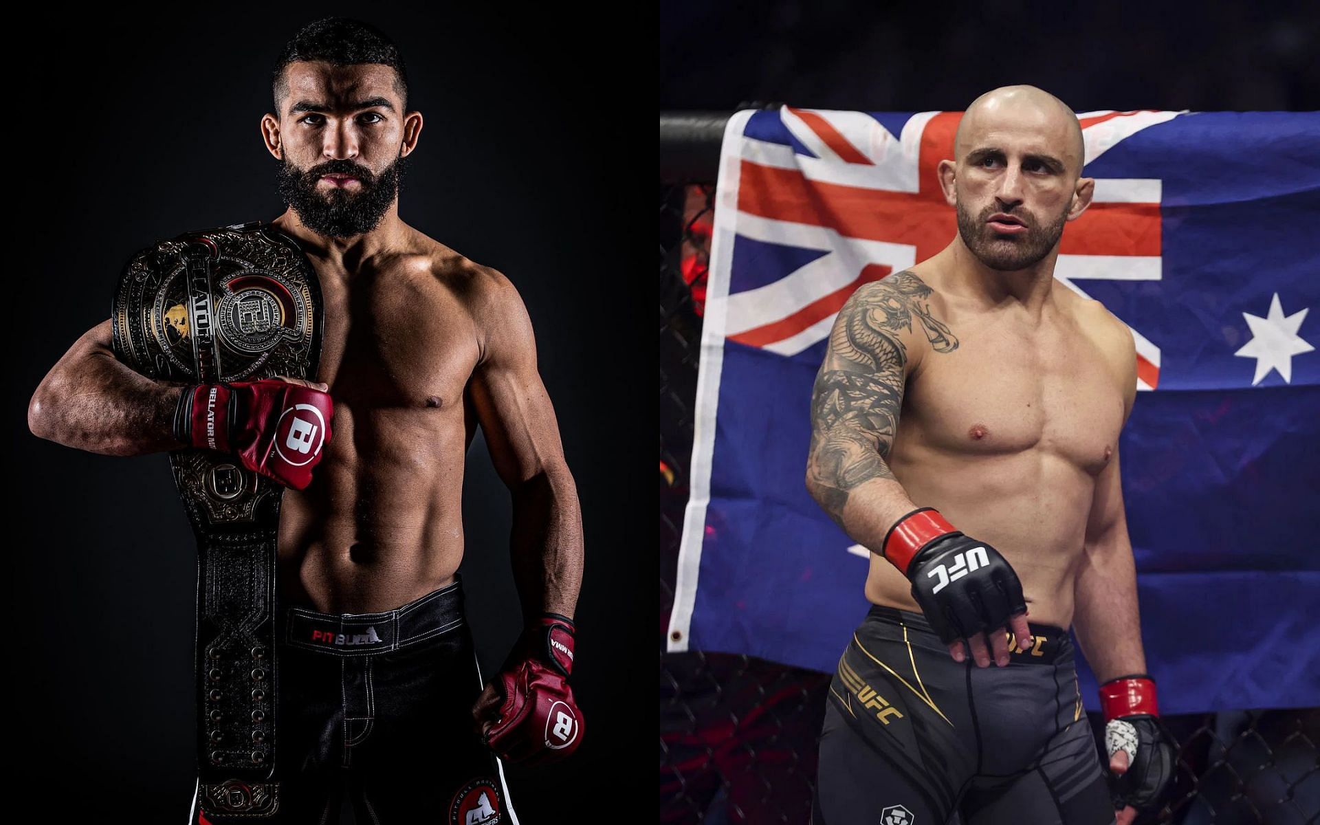 Patricio Freire (left) and Alexander Volkanovski (right) [Images courtesy: @patriciopitbull Instagram and Getty]