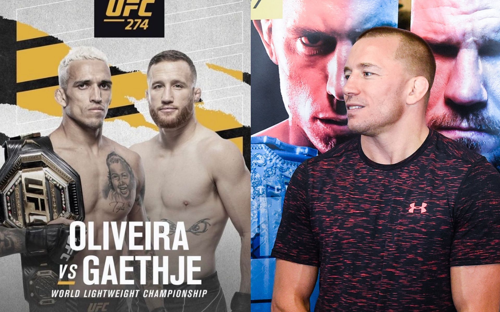 UFC 274: Oliveira vs. Gaethje &amp; Georges St-Pierre (Image Credit: @Justin_gaethje on Instagram &amp; Getty)