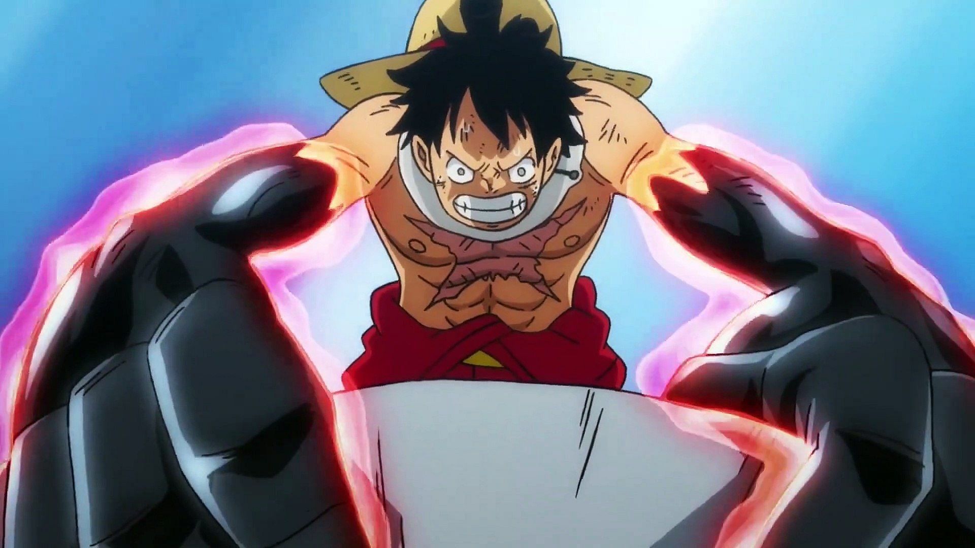 Why does Luffy's hand turn black after using his Haki in One Piece?