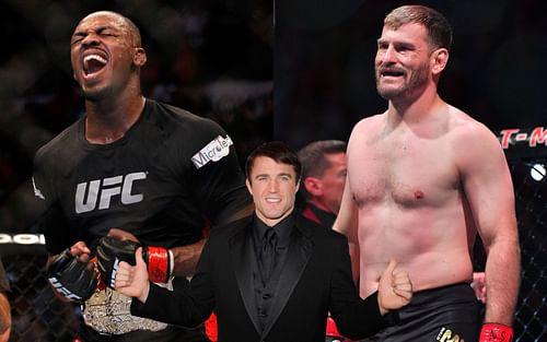 Jon Jones (left), Chael Sonnen (center), and Stipe Miocic (right) [Images via Getty]