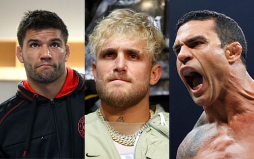 Josh Thomson (left); Jake Paul (center); Vitor Belfort (right)