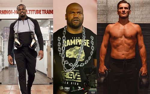 (L-R) Jon Jones, Quinton 'Rampage' Jackson and Stipe Miocic [Images courtesy: @bonyjones and @stipemiocic Instagram]