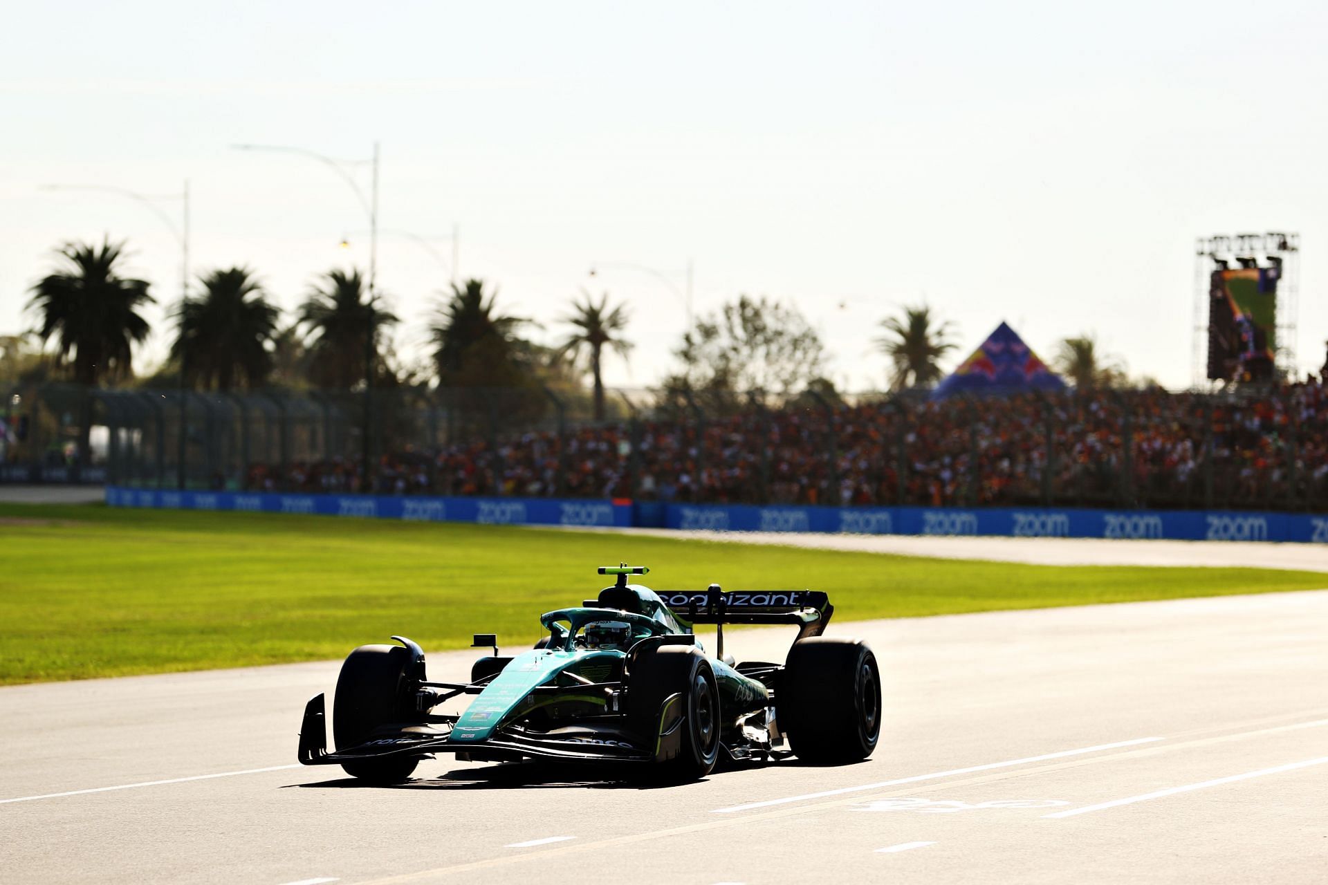 Sebastian Vettel in action during the 2022 F1 Australian GP. (Photo by Robert Cianflone/Getty Images)