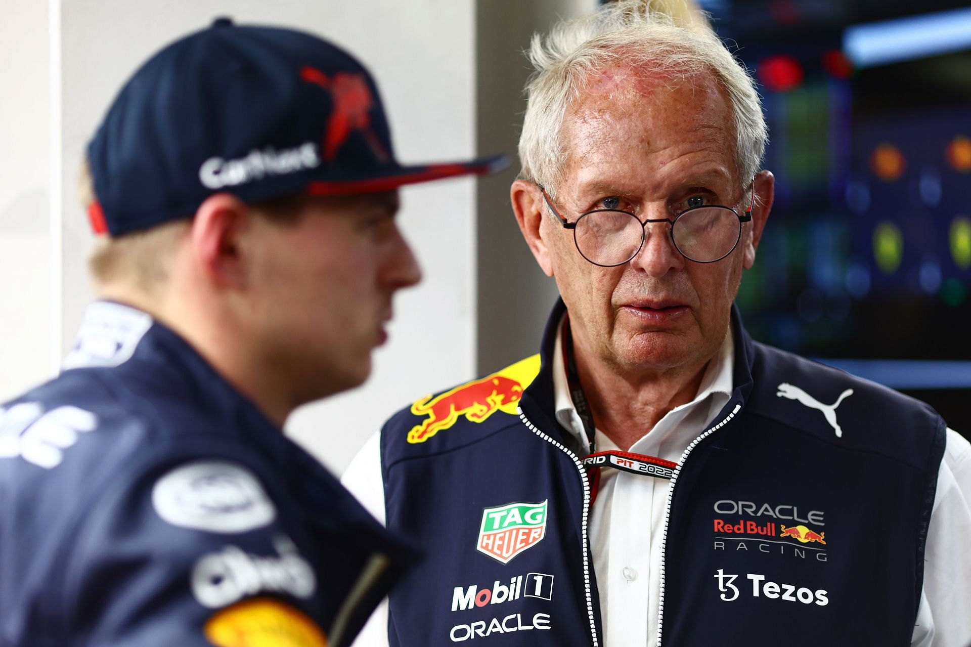 Red Bull Racing Team Consultant Dr Helmut Marko during qualifying ahead of the F1 Grand Prix of Saudi Arabia at the Jeddah Corniche Circuit on March 26, 2022, in Jeddah, Saudi Arabia (Photo by Mark Thompson/Getty Images)