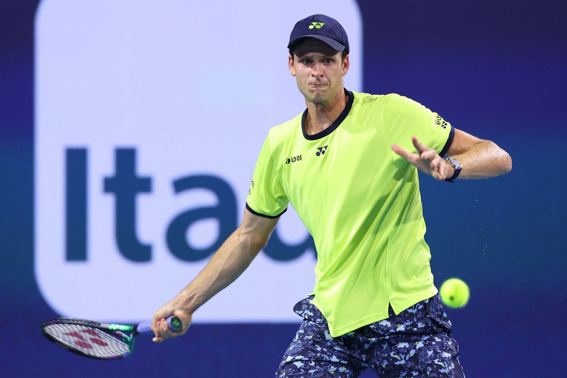 Hubert Hurkacz at the 2022 Miami Open.